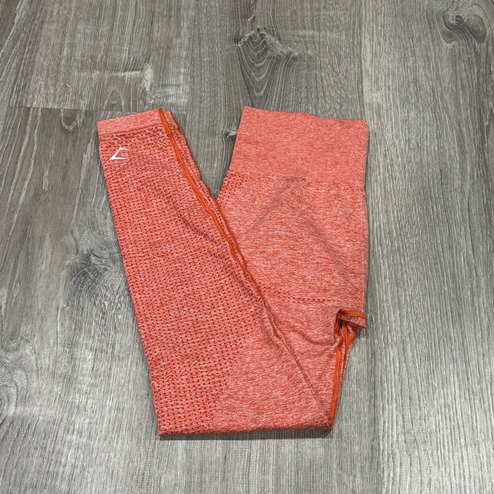 Gymshark seamless Women’s leggings Size Small in orange workout clothing
